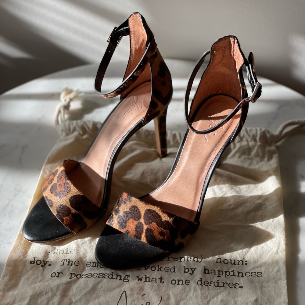 Joie leopard print heels
